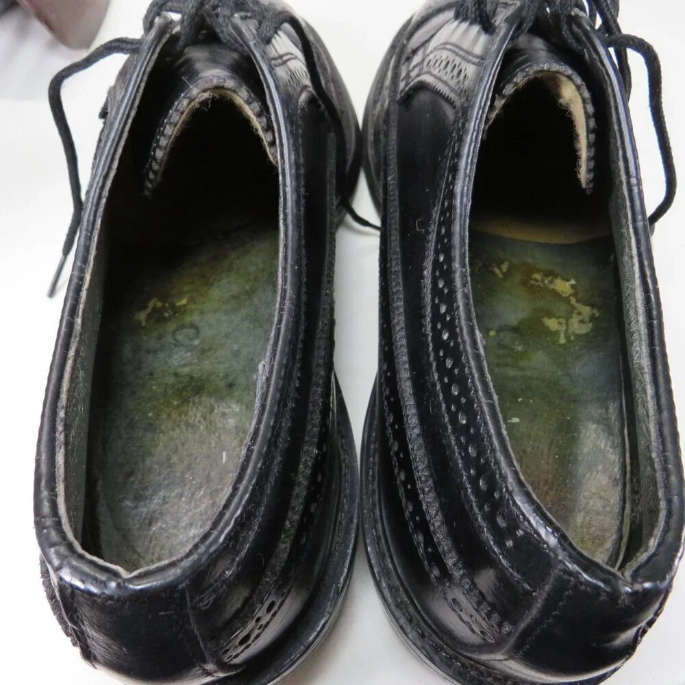 Vintage Men's Leather Dress Shoes Brown Wingtip Oxford Lace up 7 1/2 D